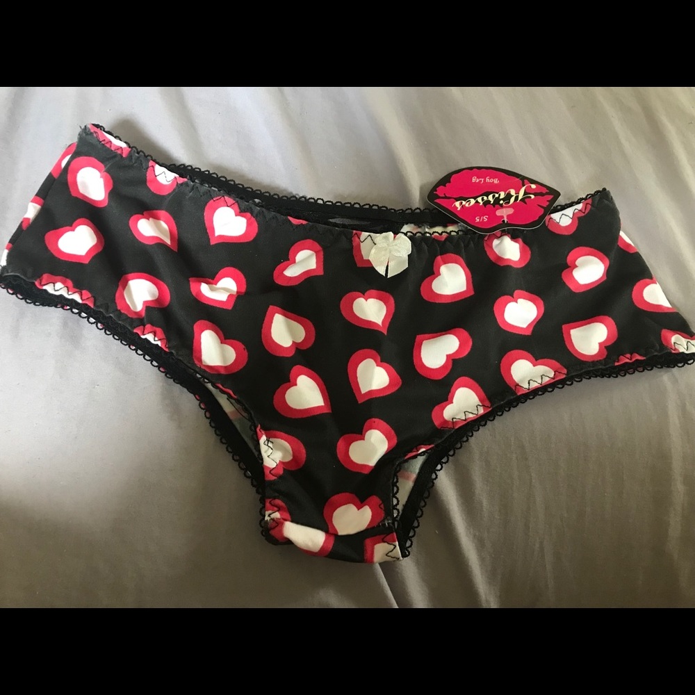 Heart lace up Panties